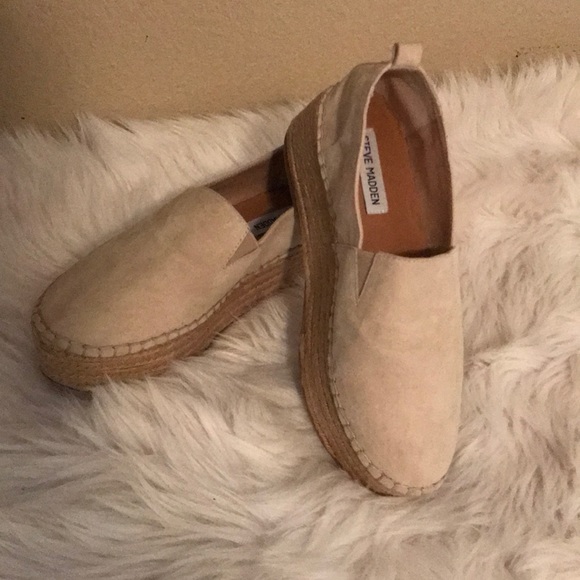 Steve madden Carmel drill suede slip on Platform